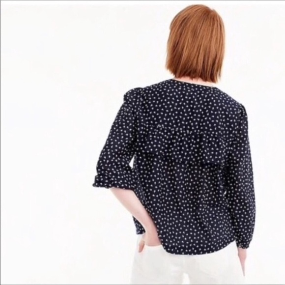 J. CREW Cherry Micro Print Blouse - Picture 5 of 13